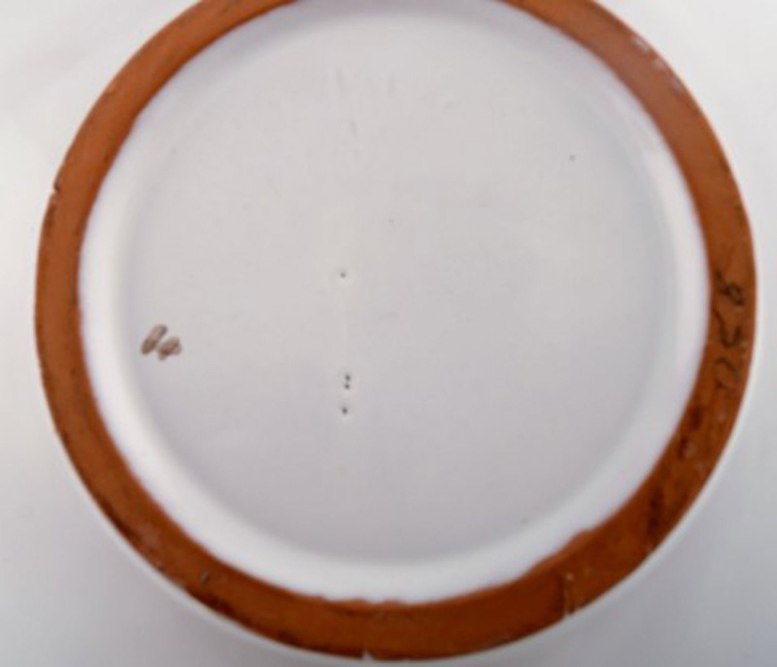 Ingrid Atterberg for Uppsala Ekeby. Large bowl in glazed stoneware. Striped design in blue and pink - 6