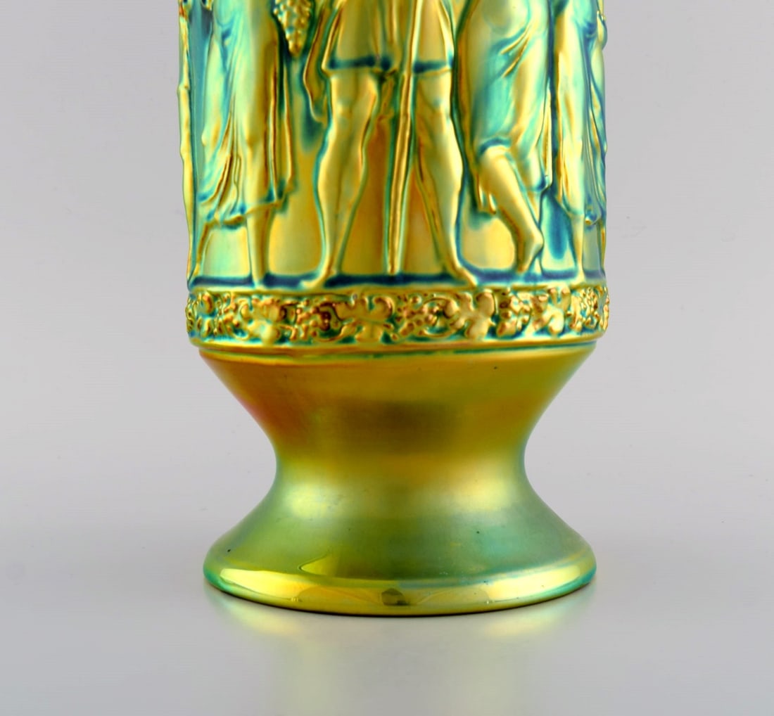 Unique Zsolnay vase in glazed ceramics. Beautiful eozin glaze. International exhibition of - 7