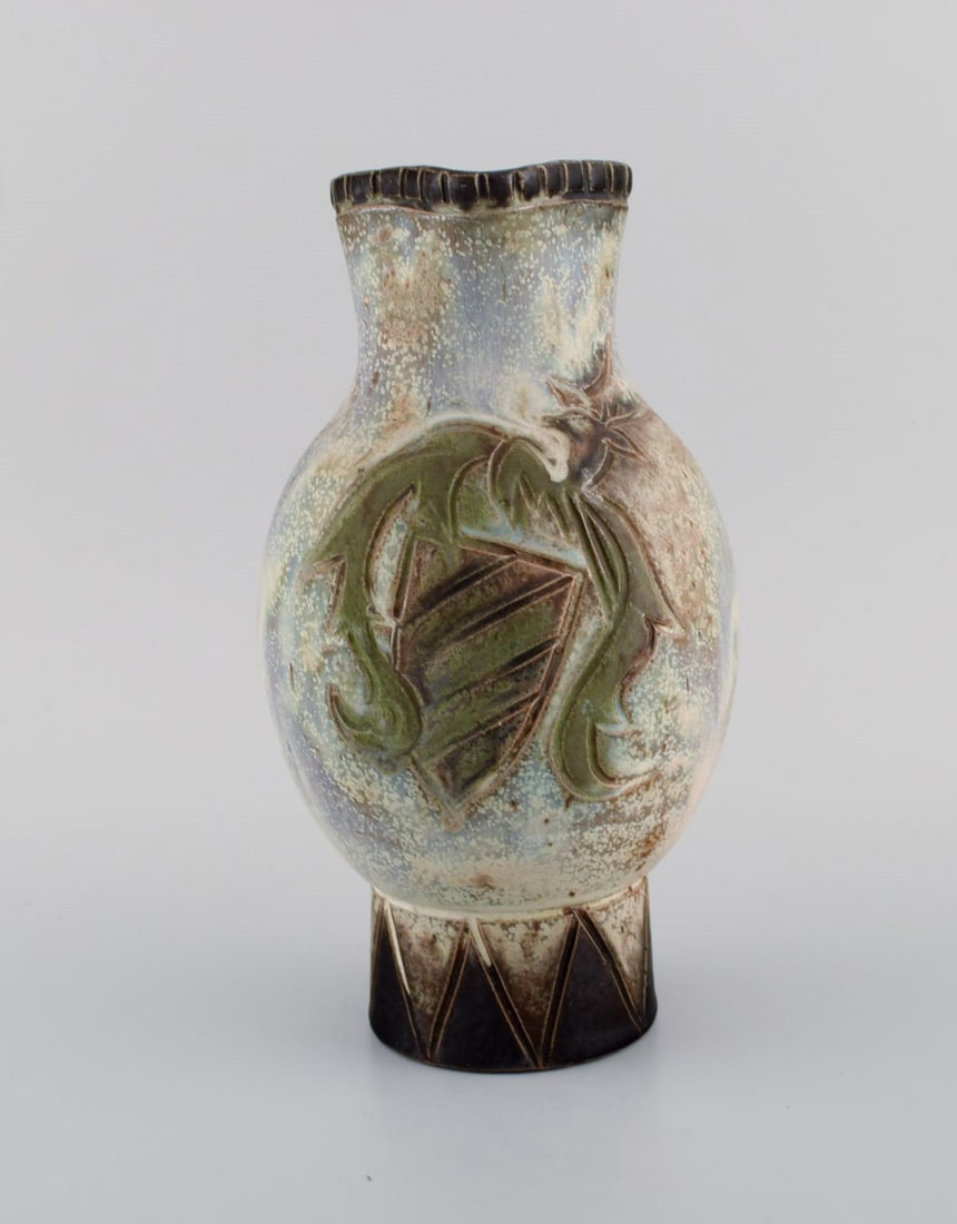 Five retro jugs in glazed ceramics. Beautiful glazes and shapes. Belgium, 1960s / 70s. - 7