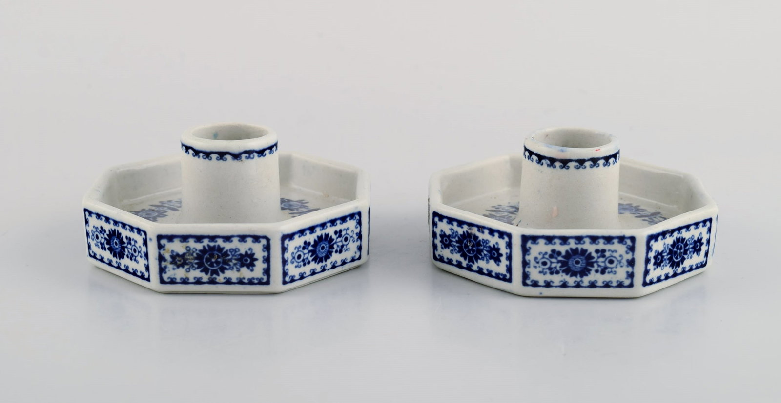 Arabia, Finland. Two candlesticks, two dishes, two tea caddies and a jug in glazed stoneware. Retro, - 4