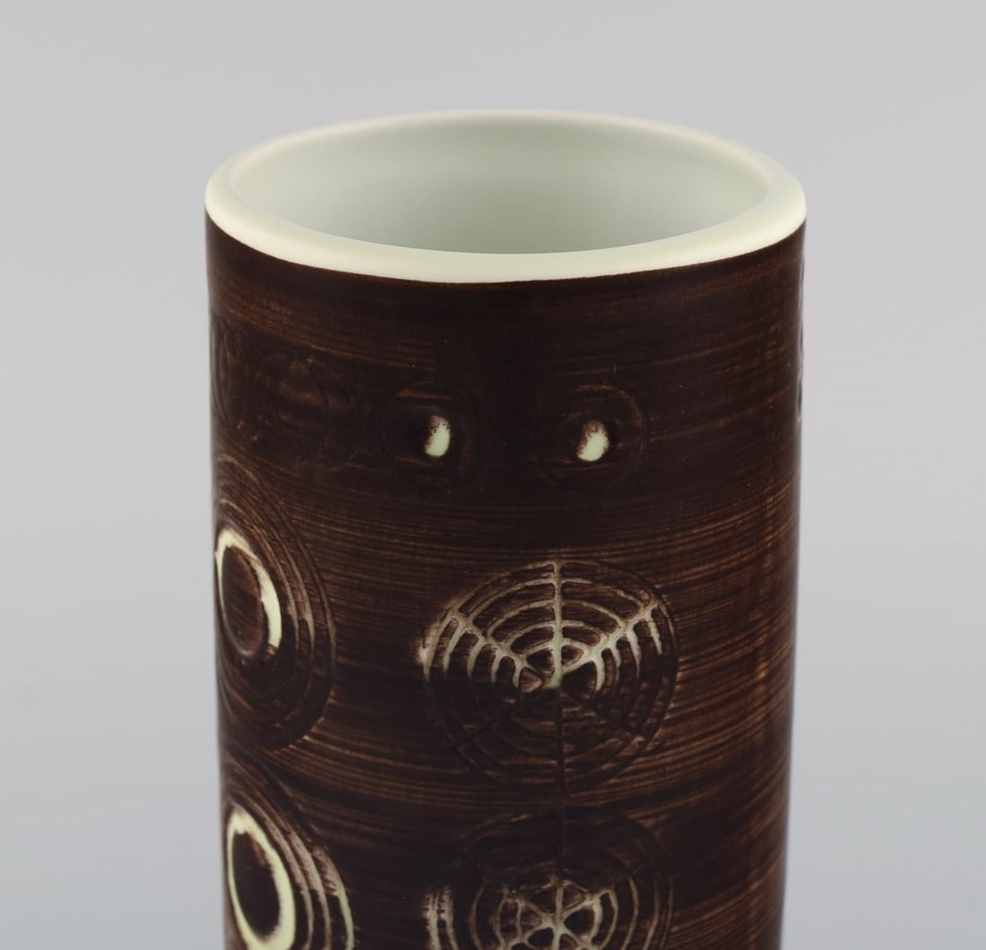 Olle Alberius for Rorstrand. Sarek vase in hand-painted glazed ceramics. Swedish design, 1960 / 70s. - 4