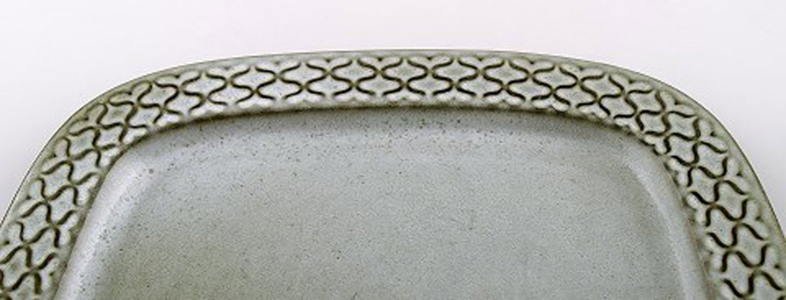 Bing & Grondahl number 318 Dish. B & G Grey Cordial Quistgaard Nissen Kronjyden stoneware . - 3