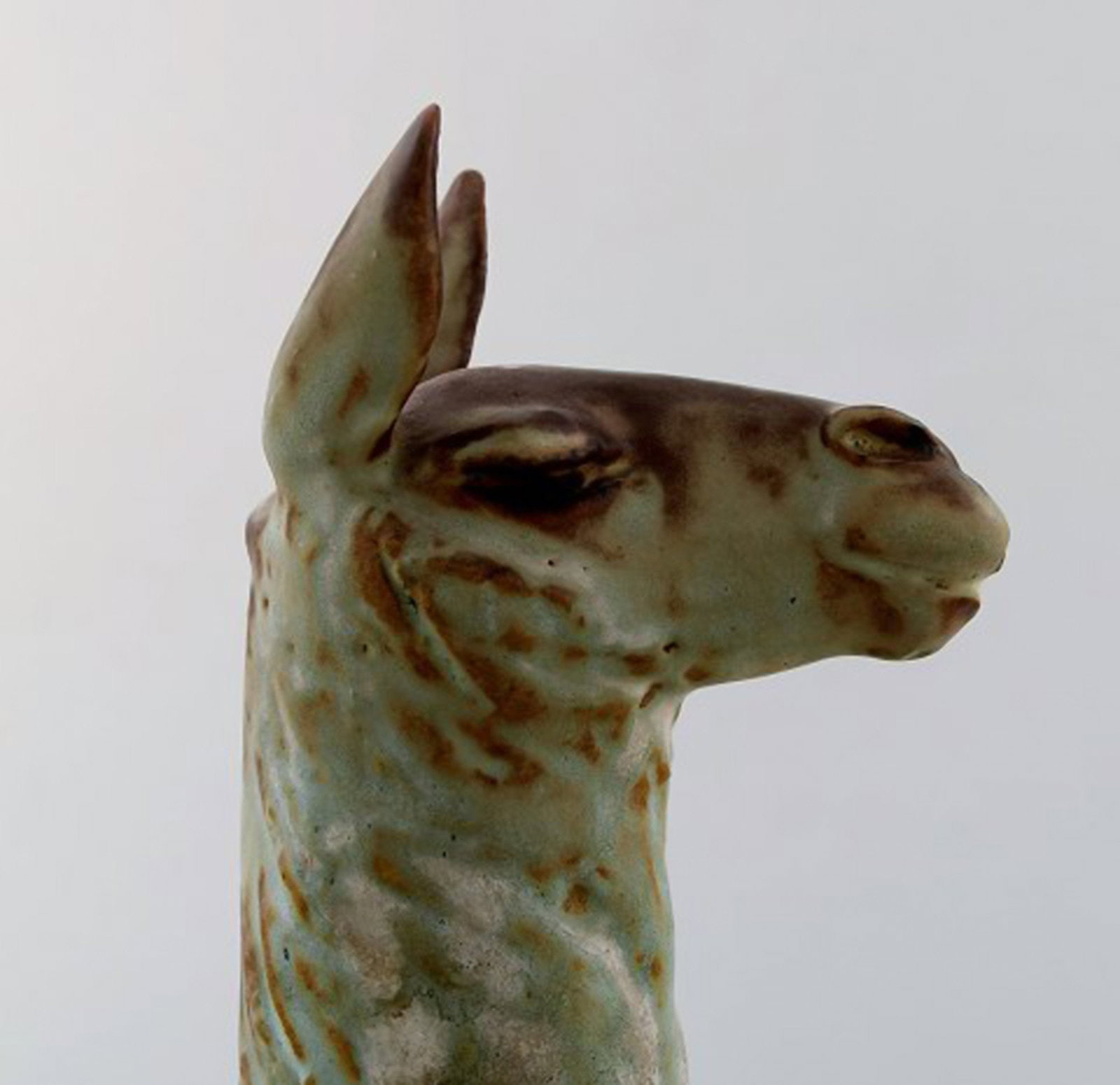 Lea von Mickwitz (1884-1978) for Arabia. Large sculpture in glazed stoneware. Lama. 1940's. - 7