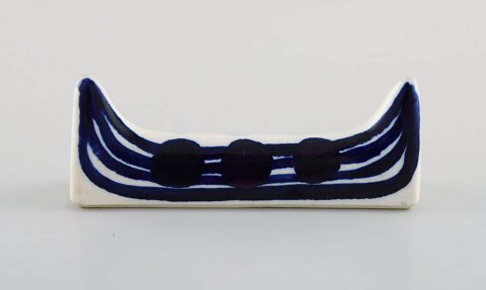 Gunvor Olin Gronqvist for Arabia. Two rare knife rests in glazed ceramics. 1960 / 70's. - 3