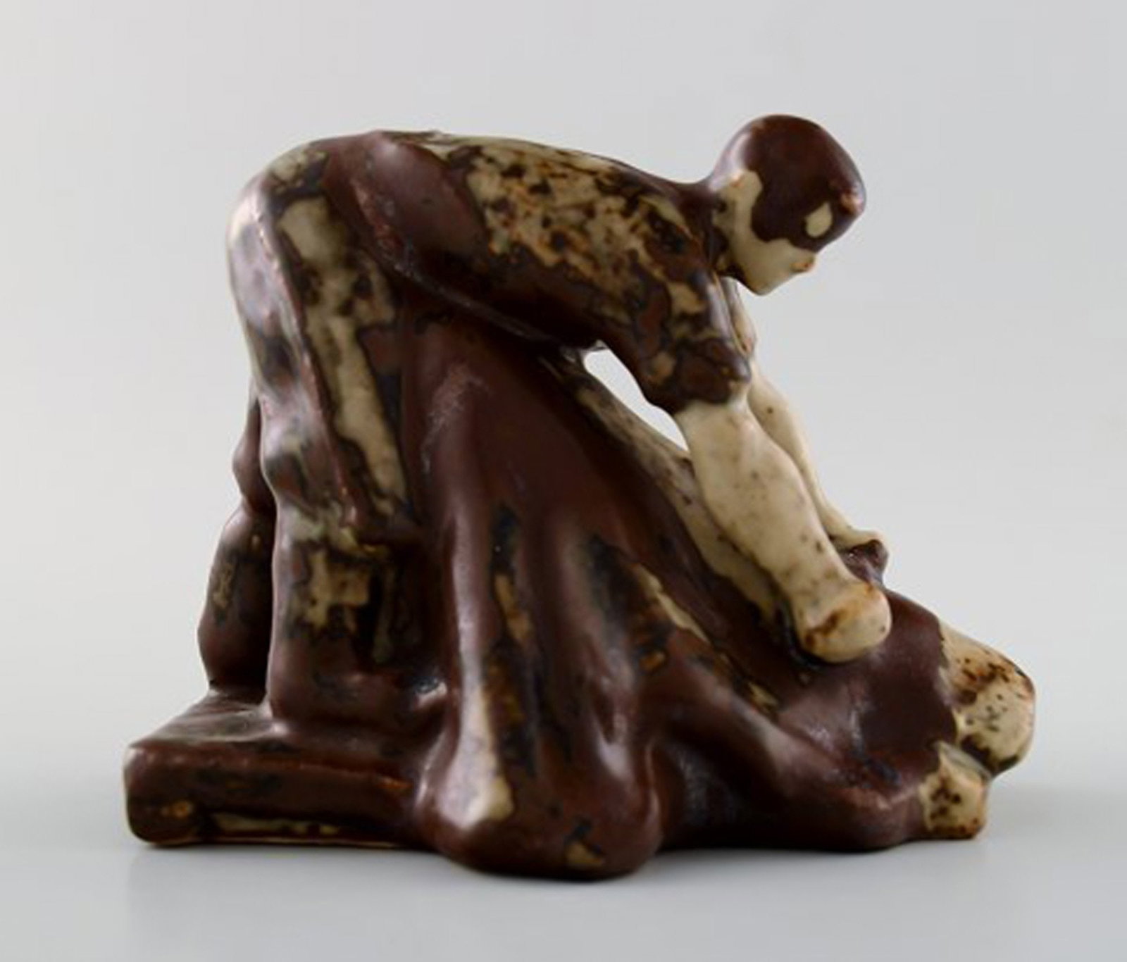 Saxbo. 'Tanner', Figure stoneware, created by Hugo Liisberg (1896-1958) - 4