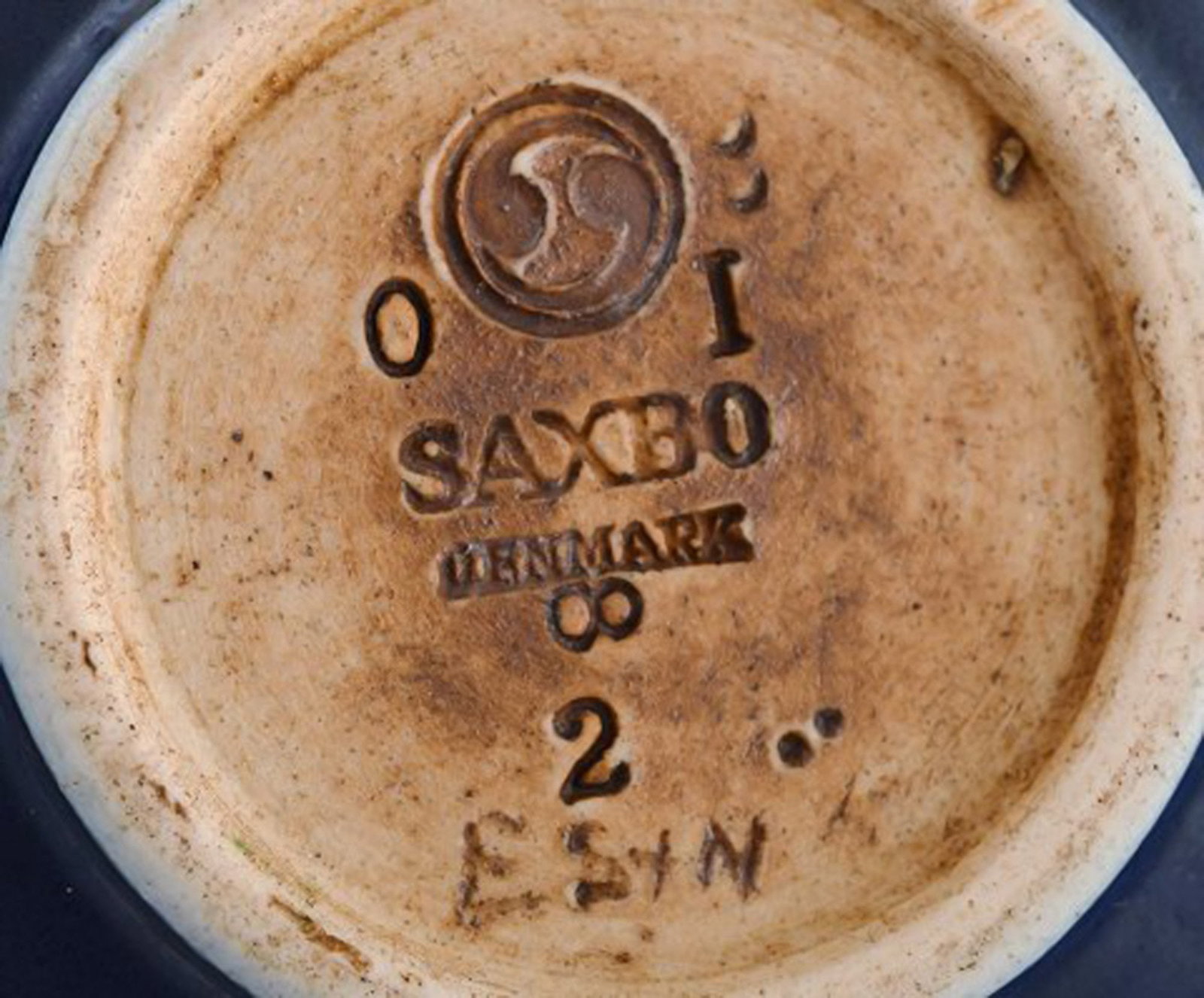 Eva Staehr-Nielsen for Saxbo. Teapot in glazed ceramics with handle in wicker. Beautiful glaze in - 8