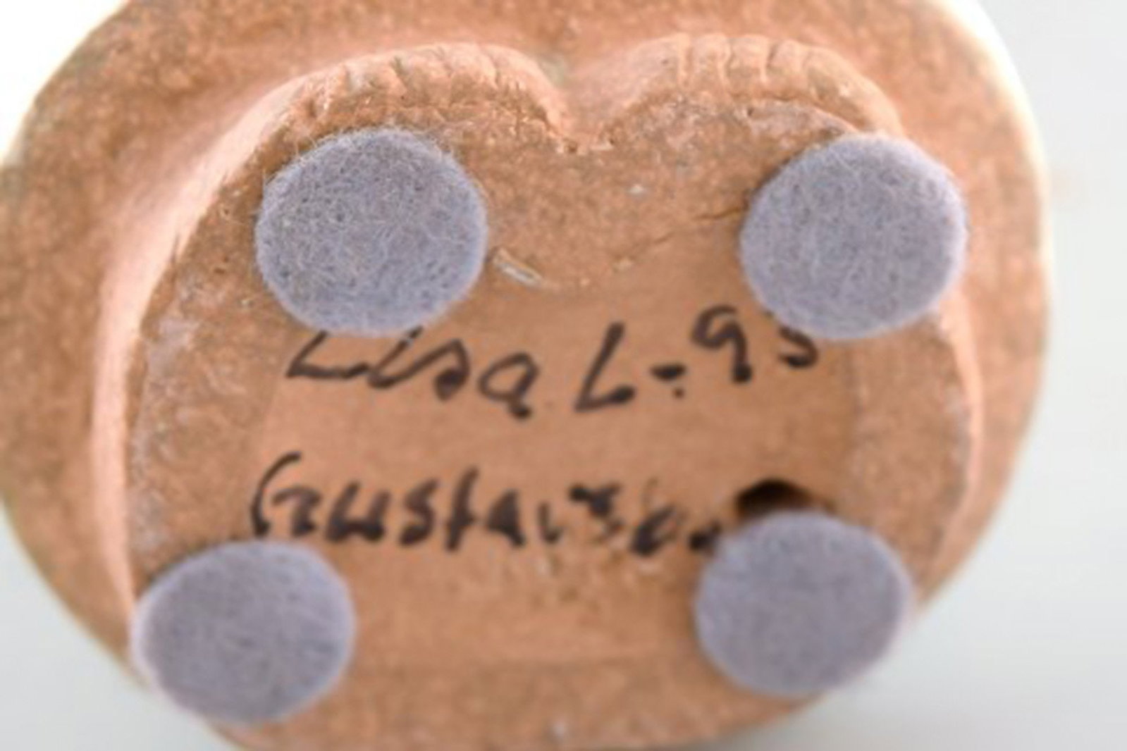 Lisa Larson for Gustavsberg. Girl in glazed ceramics. Dated 1993. - 7