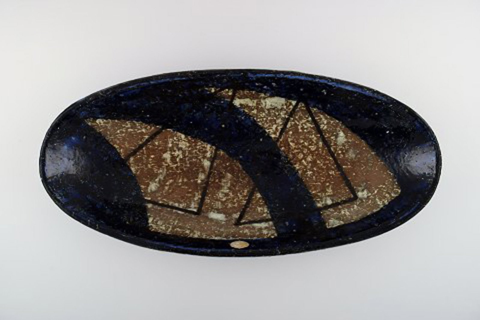 Ingrid Atterberg for Upsala Ekeby large dish in ceramics. - 3