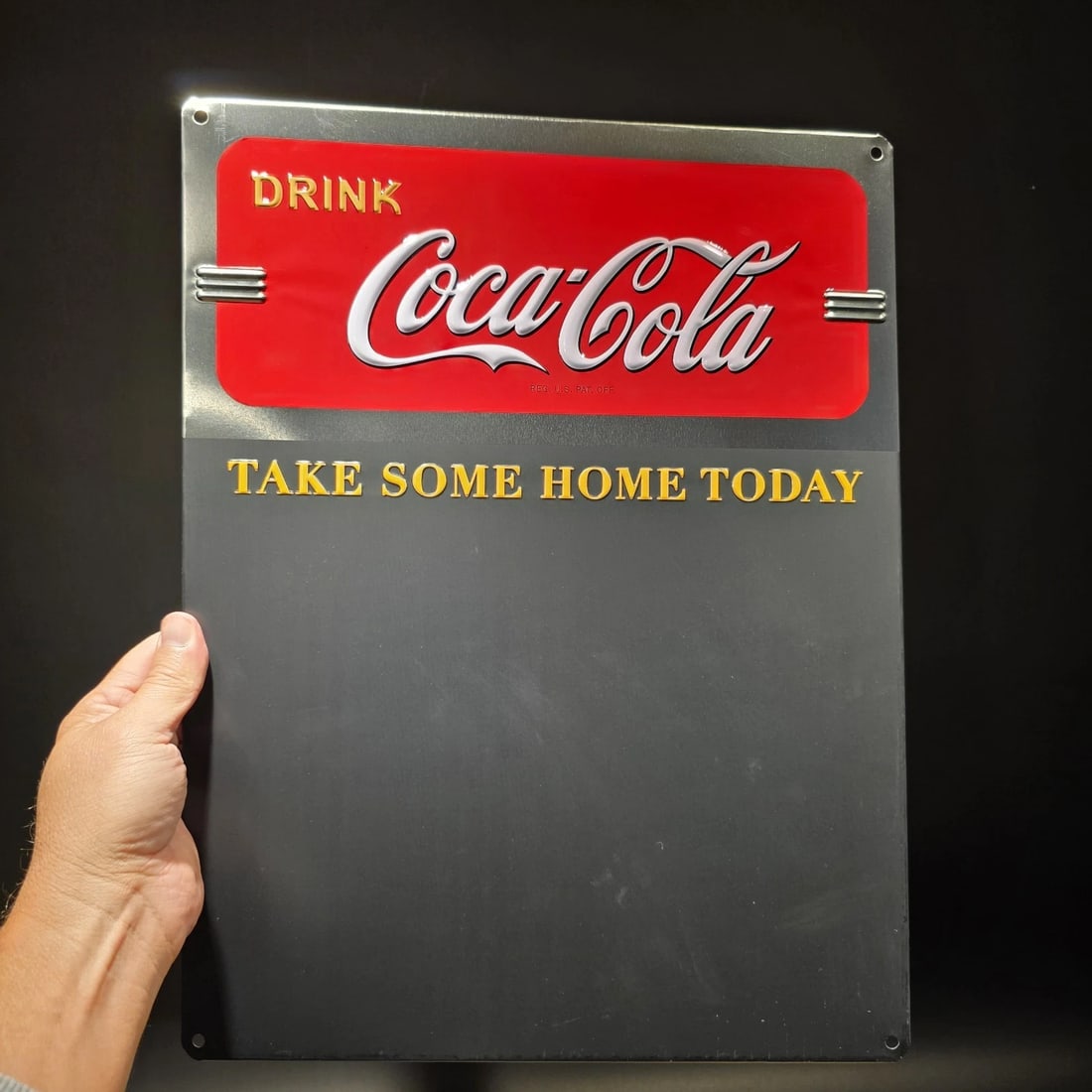 17" Coca-Cola Menu Board Chalkboard Sign Coke Advertising Display - 4