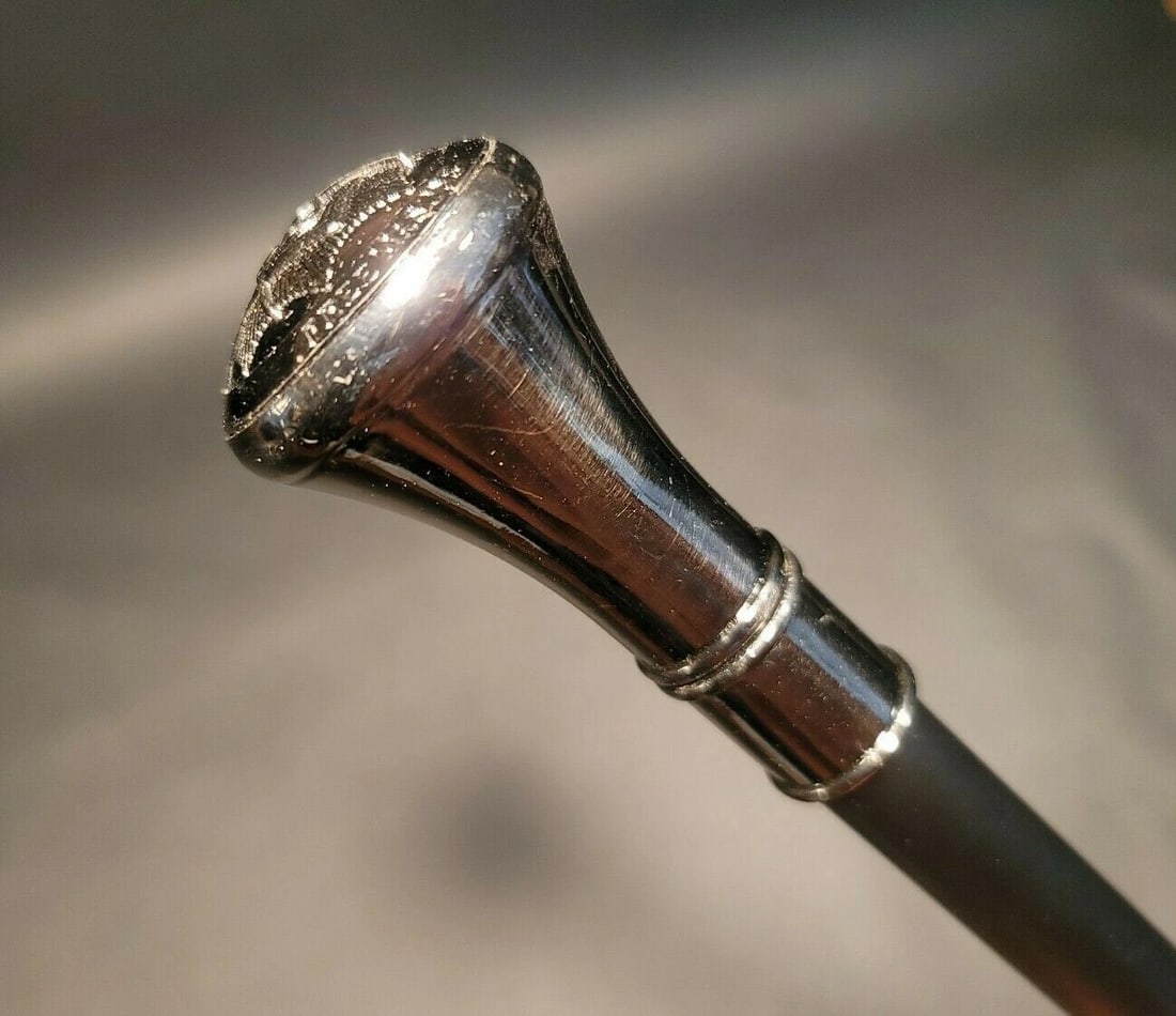 36" Free Masons Metal Walking Stick Cane - 2