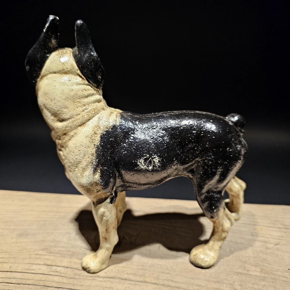 Cast iron Boston Terrier Dog Door Stop Coin Bank - 2