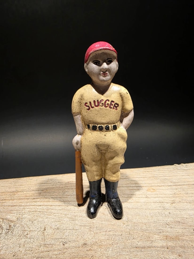 Cast iron Slugger Coin Bank - 2