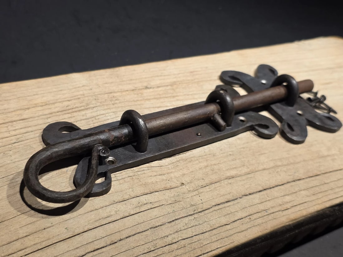 Pennsylvania German Slide Latch Hand Forged Primitive iron - 3