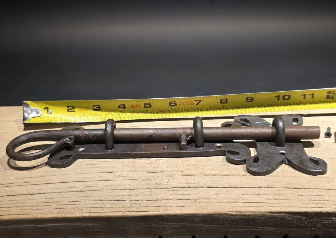 Pennsylvania German Slide Latch Hand Forged Primitive iron - 5
