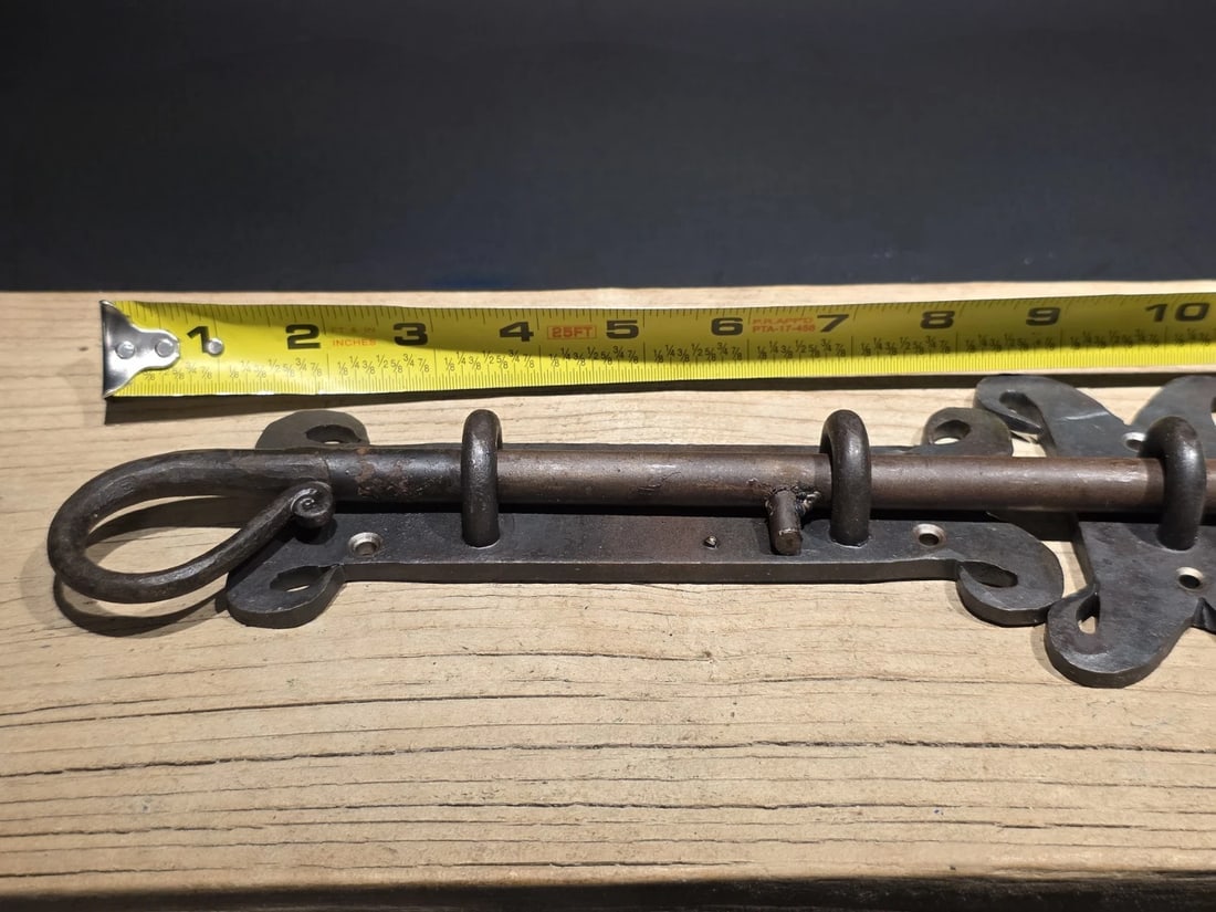 Pennsylvania German Slide Latch Hand Forged Primitive iron - 7
