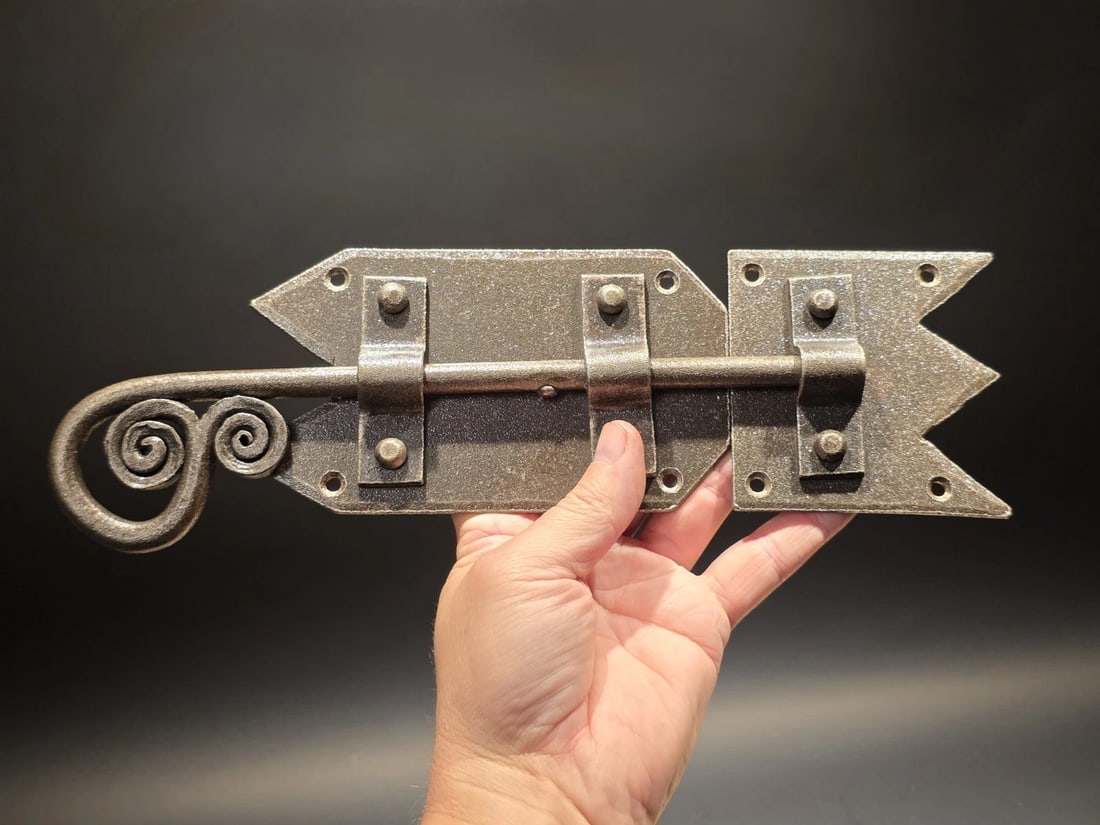 Pennsylvania German Slide Latch Hand Forged Primitive iron - 2