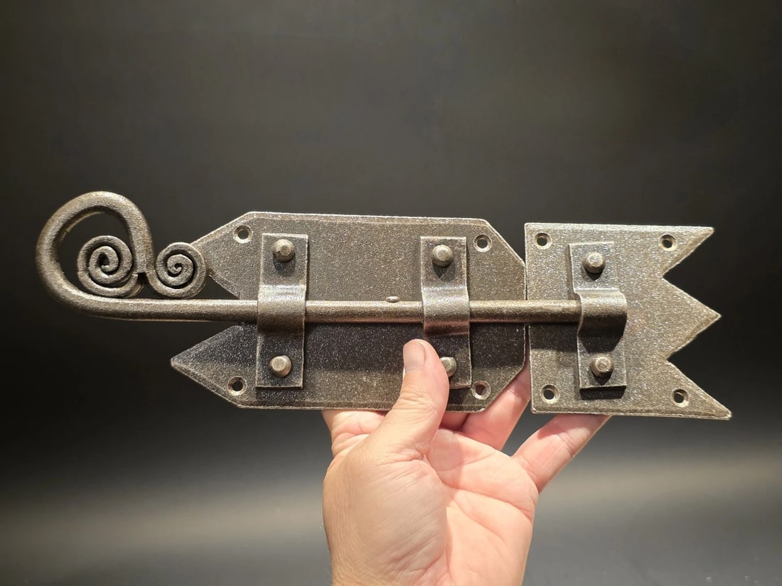 Pennsylvania German Slide Latch Hand Forged Primitive iron - 4