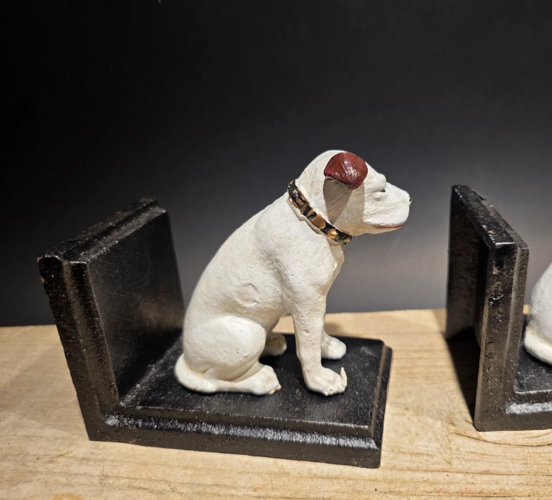 Pair of Cast iron Nipper Dog Bookends - 4