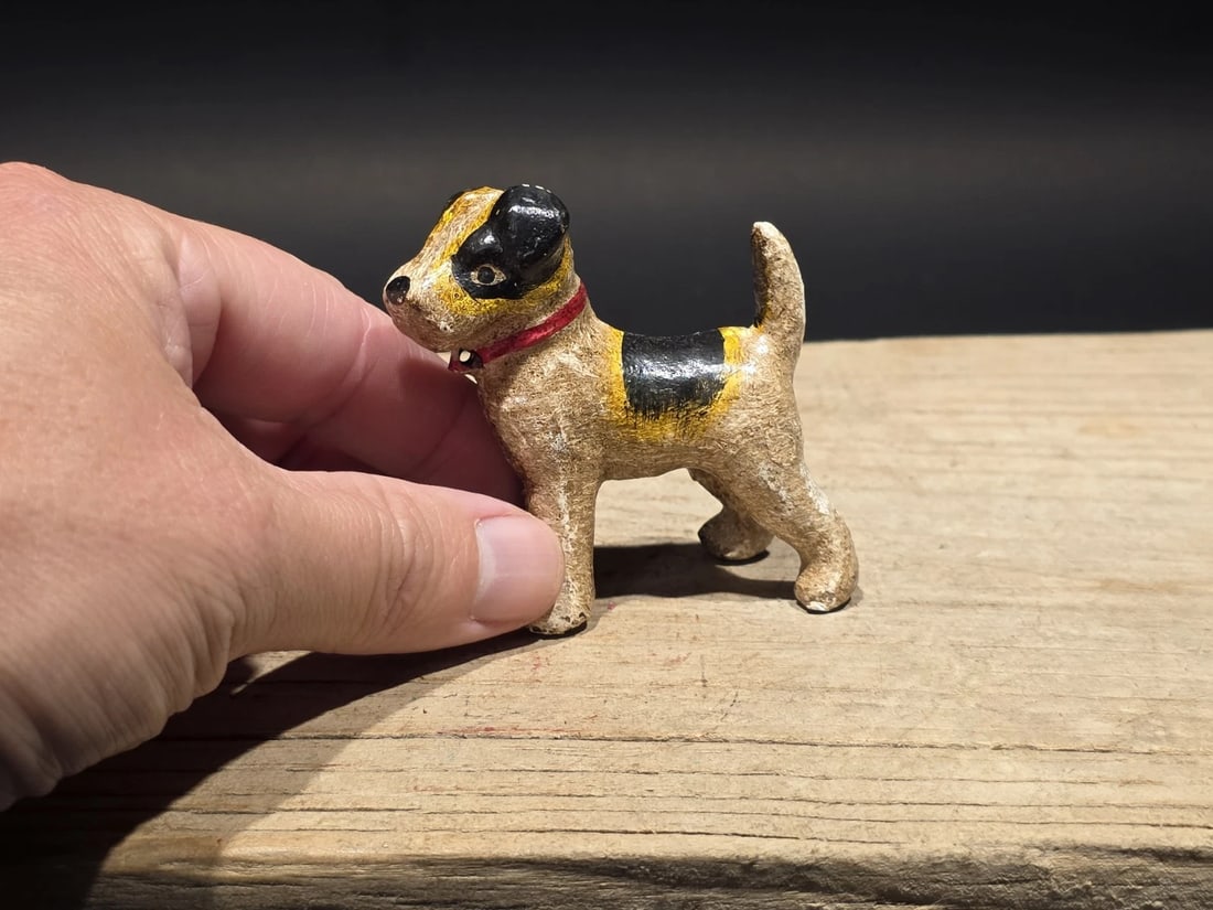 Miniature Cast iron Fox Hair Terrier Dog - 7