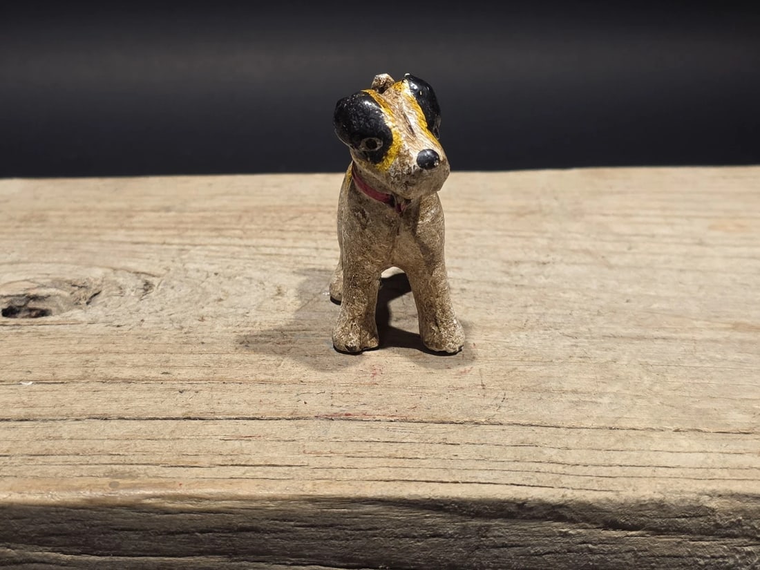 Miniature Cast iron Fox Hair Terrier Dog - 9