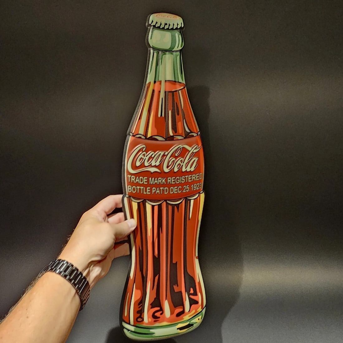 22" Metal Die Cut Coca Cola Bottle Sign - 7