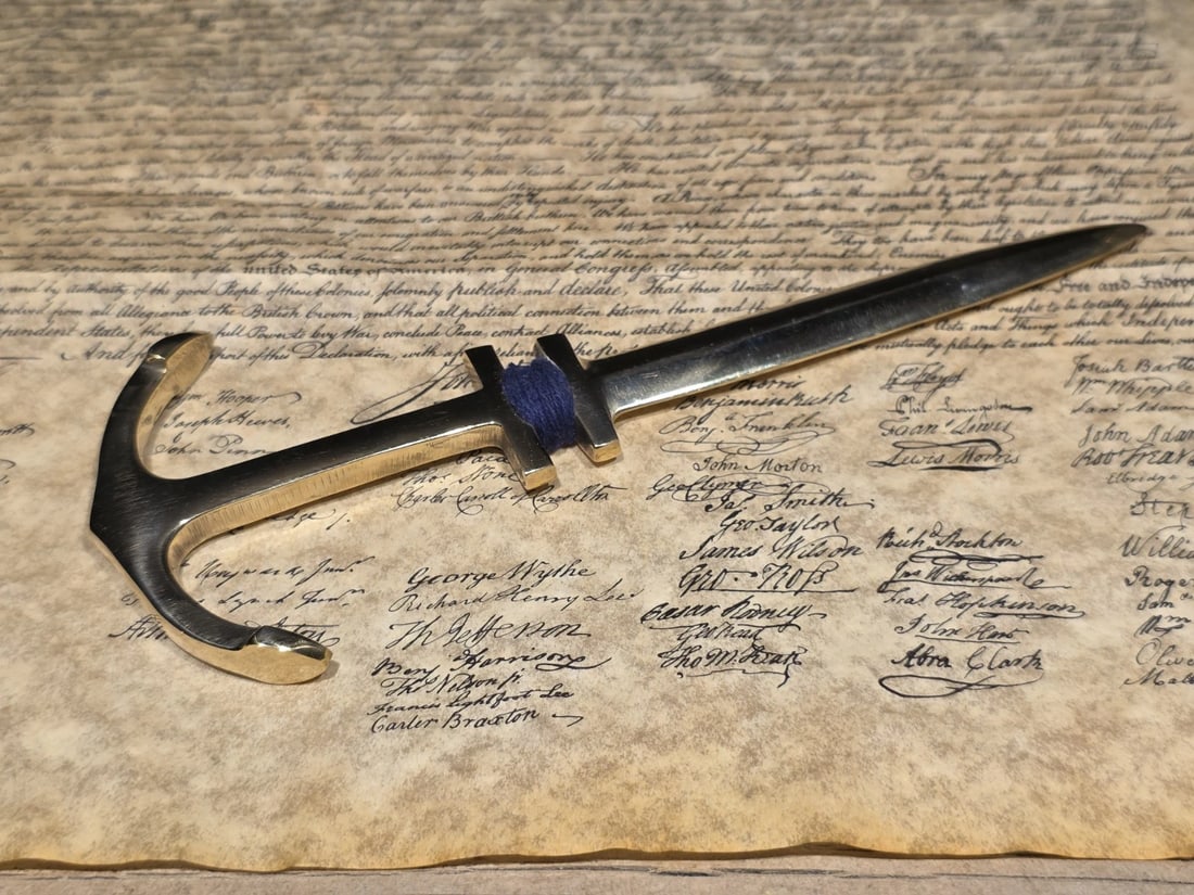 8" Vintage Style Brass Anchor Letter Opener Nautical Desk Accessory - 2