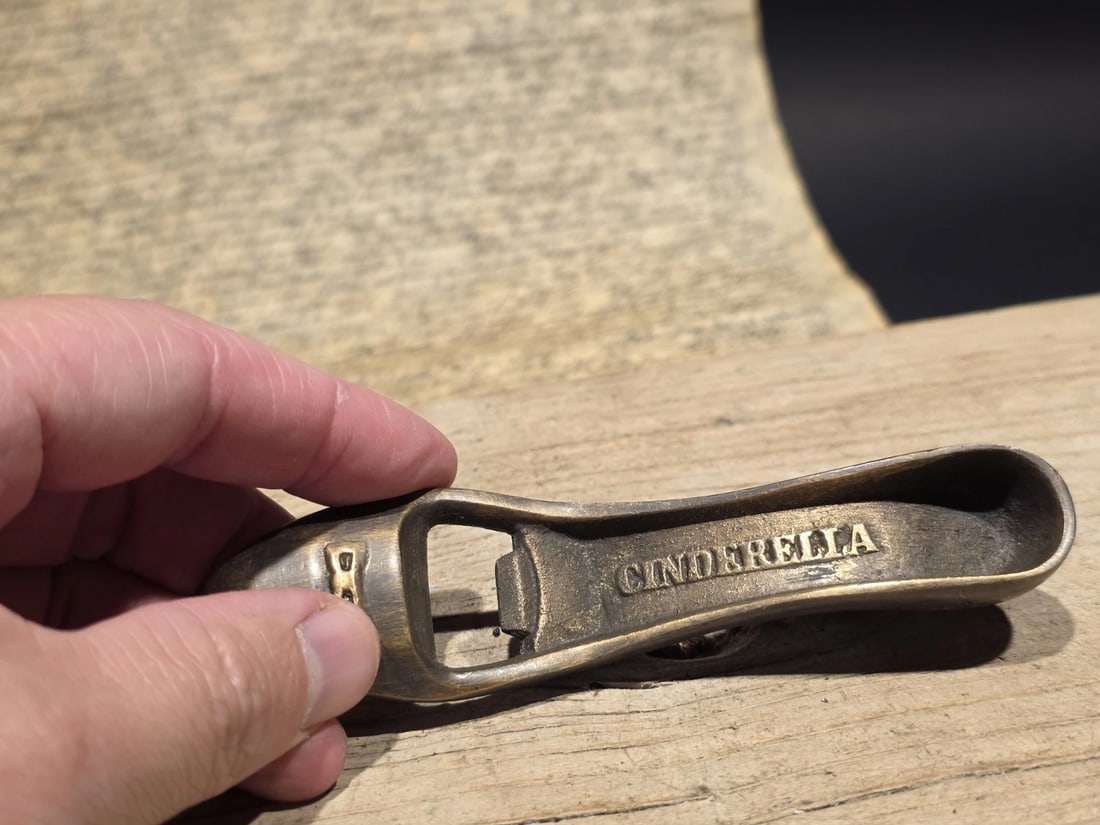 5" Brass "Cinderella" High Heel Shoe Bottle Opener - 2