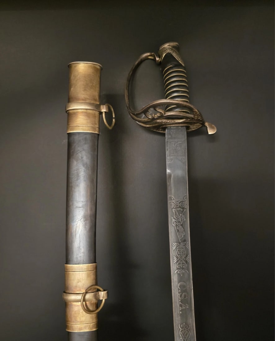 40" Antique-Style 1850 Confederate Civil War Sword - 2