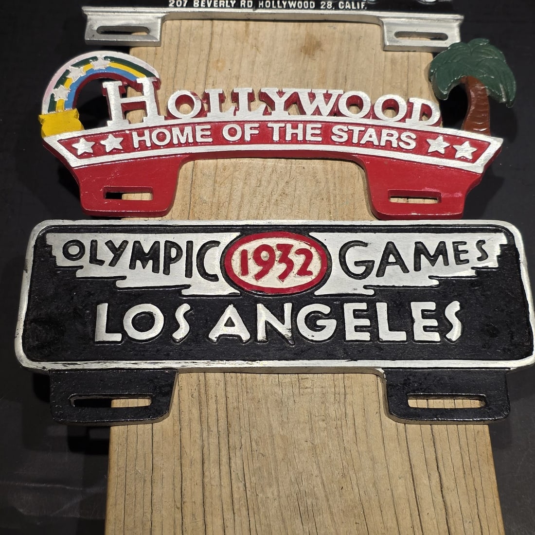 License Plate Topper Set Hollywood Olympic 1932 Style Toppers - 2