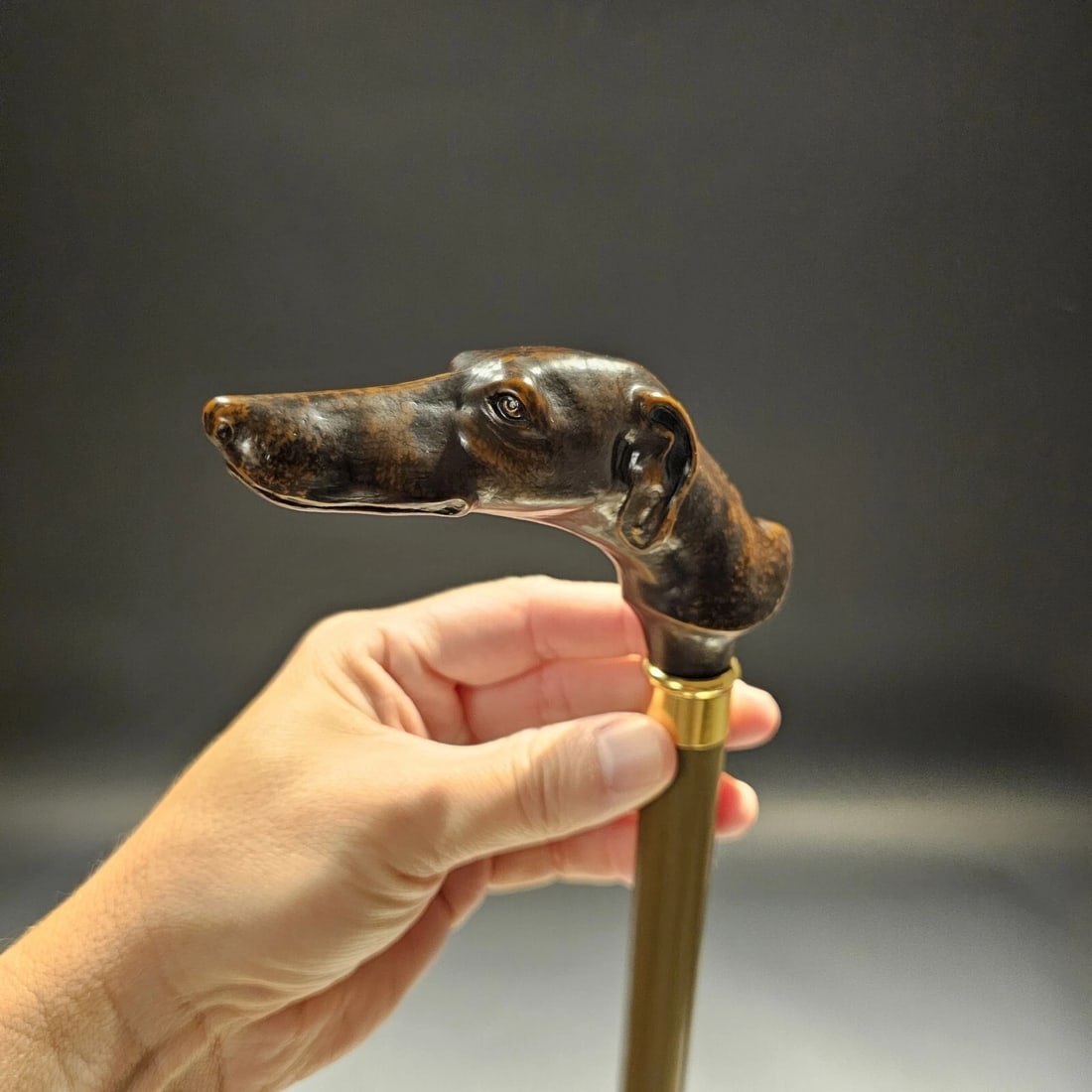 36" Greyhound Dog Walking Stick Cane - 3