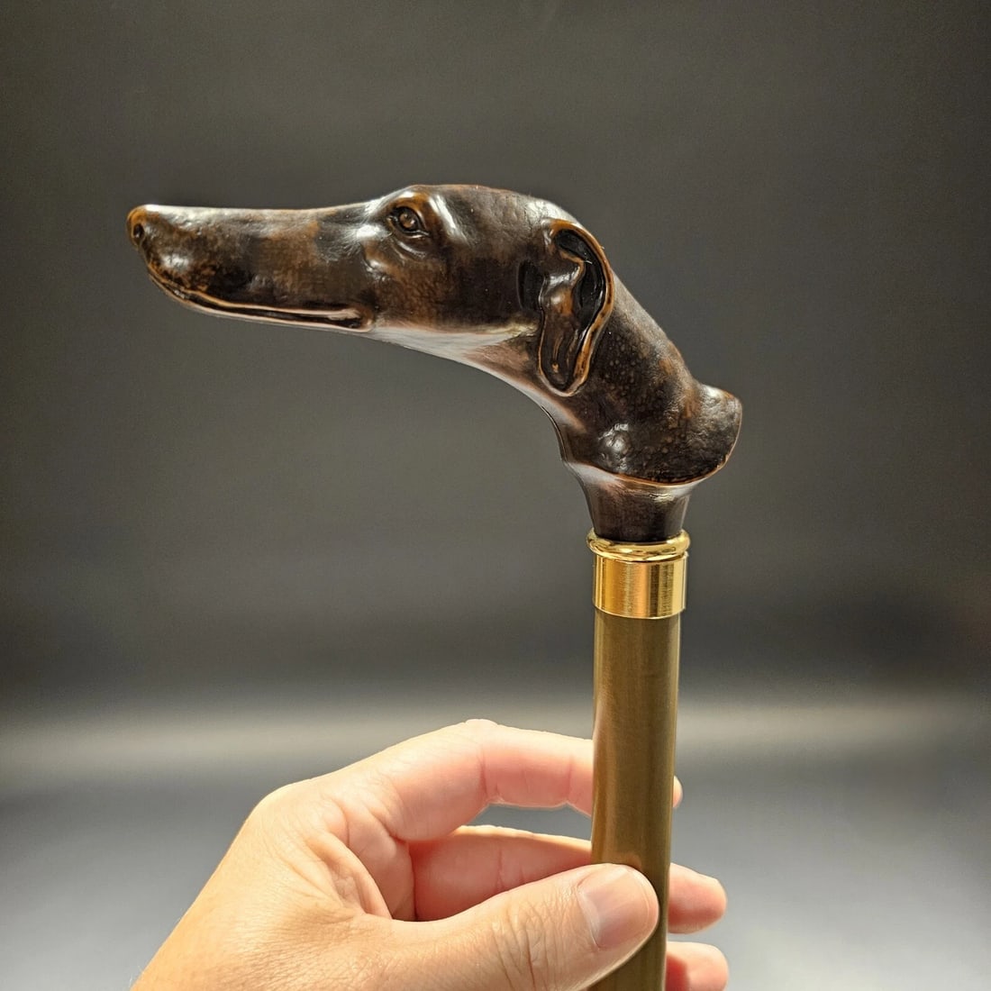 36" Greyhound Dog Walking Stick Cane - 4