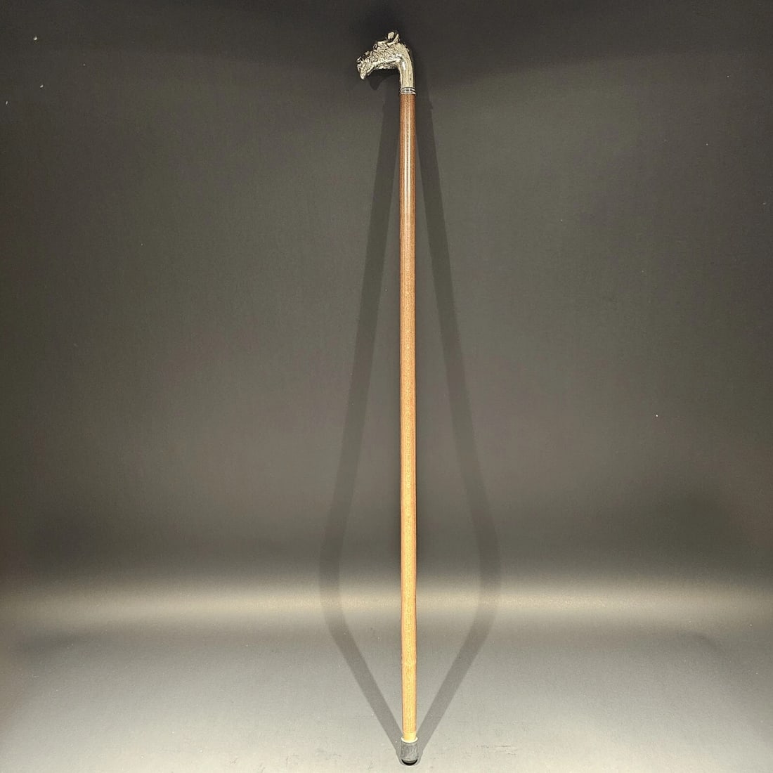 36" Antique Style Fox Terrier Dog Head Walking Stick Cane - 5