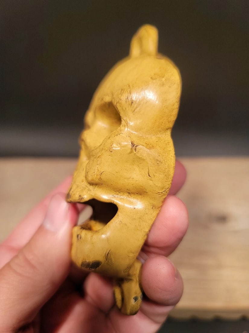 Cast iron folk art Skull Wall Bottle Opener - 5