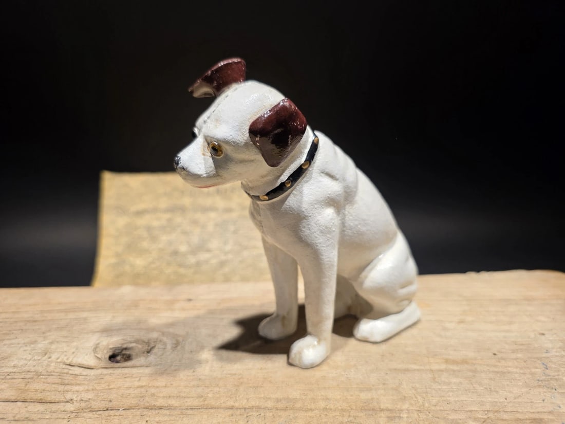 6" Nipper Dog Cast iron Coin Bank - 2