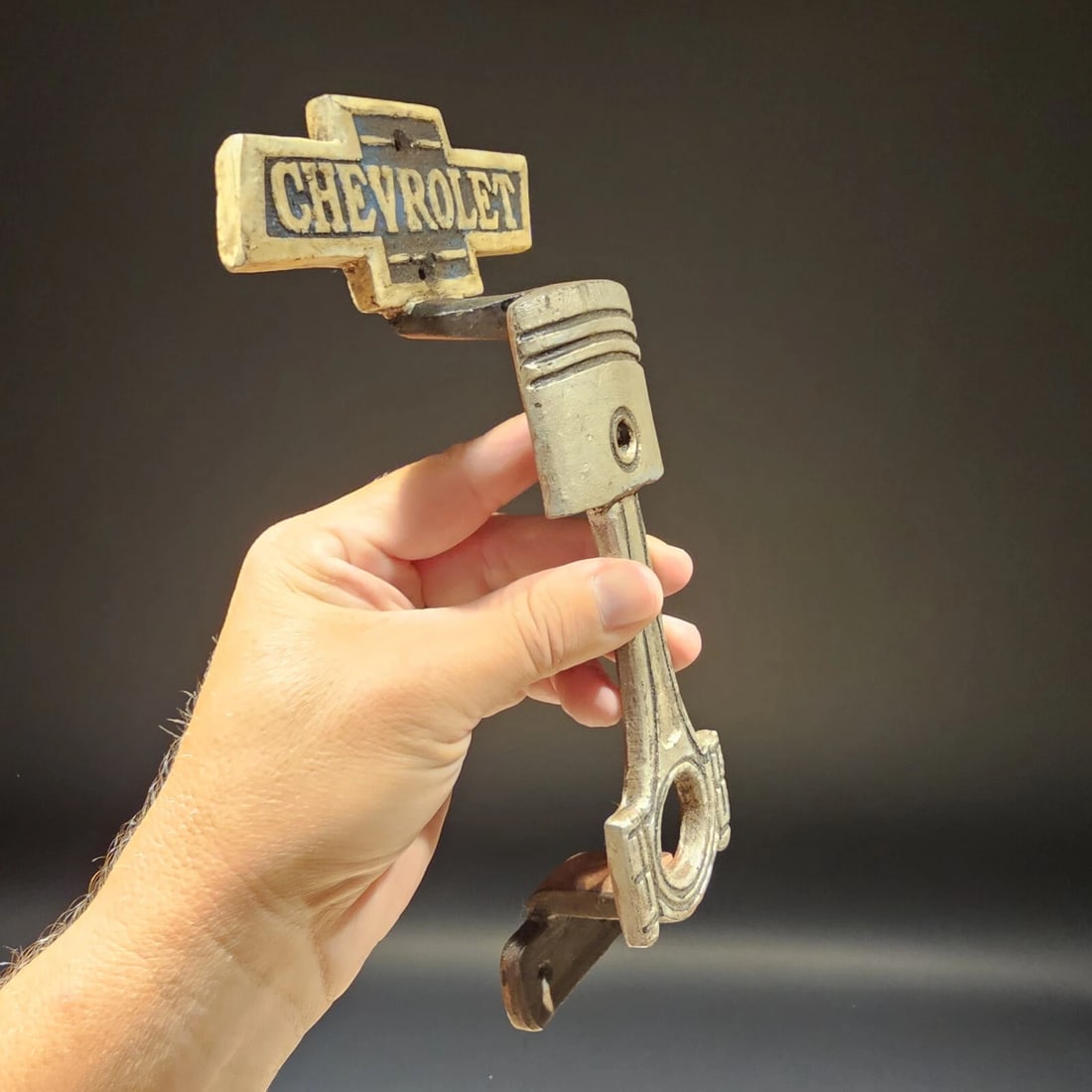 9 3/4" Cast iron Chevrolet Door Gate Handle - 2