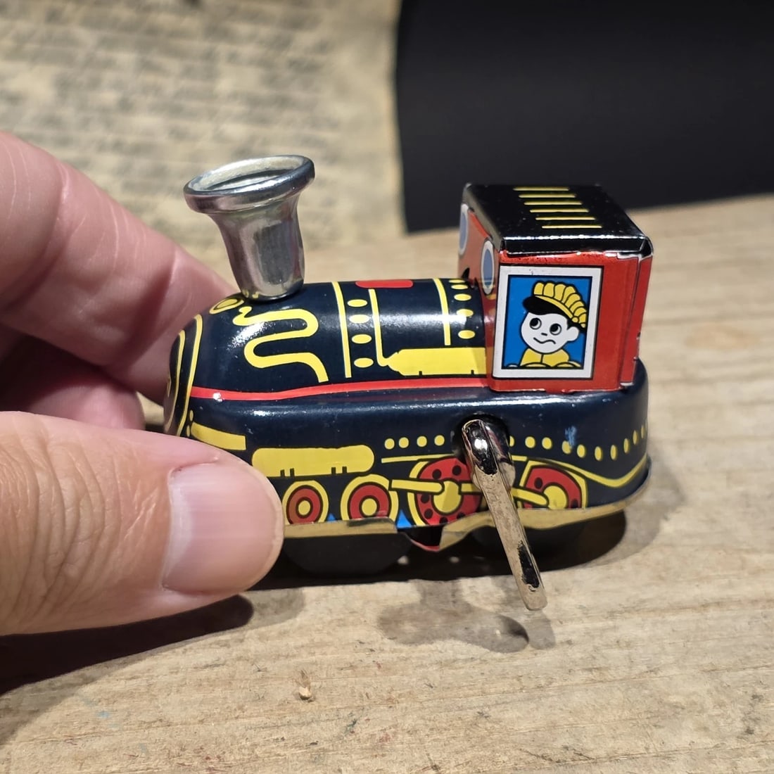 Tin Litho Locomotive Toy Wind Up Train Engine - 4
