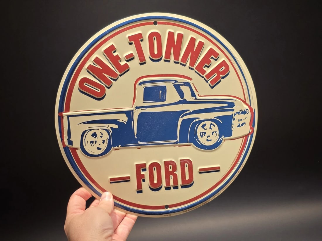 11 1/2" Round Metal Ford Sign - 8
