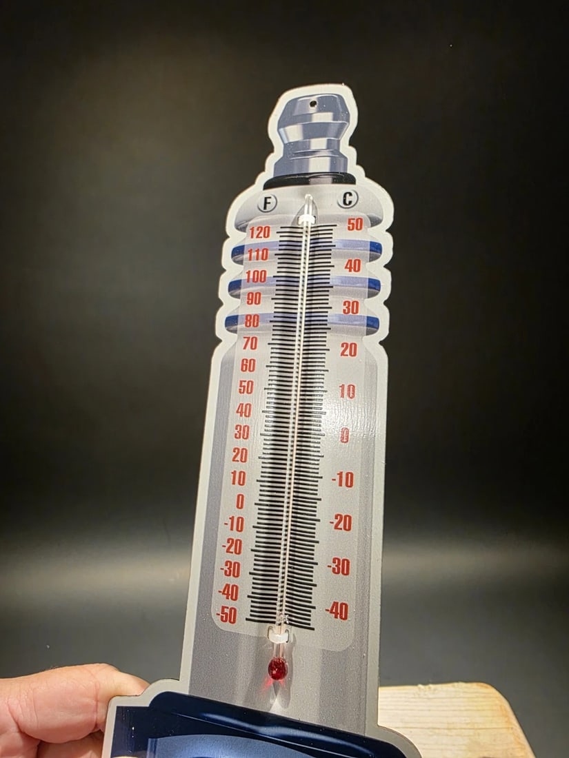 17 1/2 " Metal Vintage Style Ford Thermometer Sign - 3
