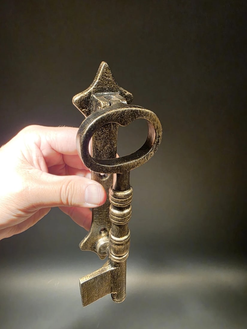 Antique Brass Vintage Style Cast iron Key Door Knocker - 8