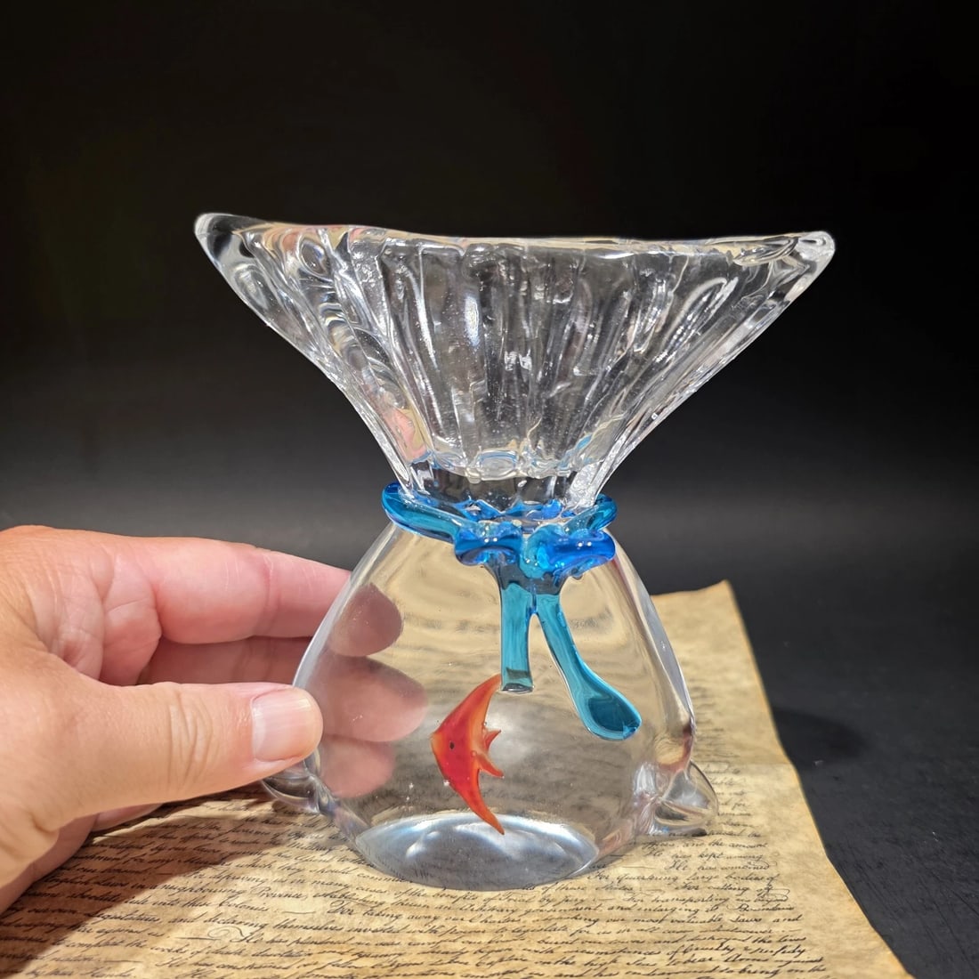 Aquarium Art Glass Fish Sea Life Paperweight - 2