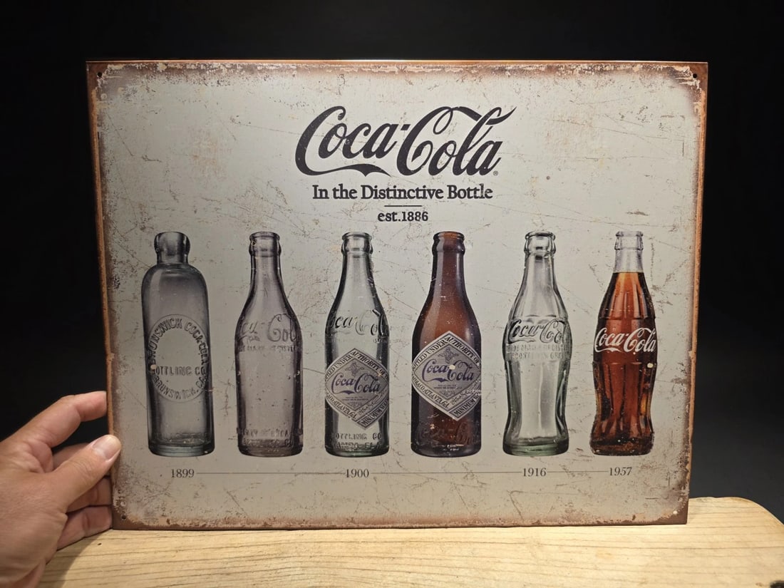 Vintage Style Coca Cola Bottles Sign - 2