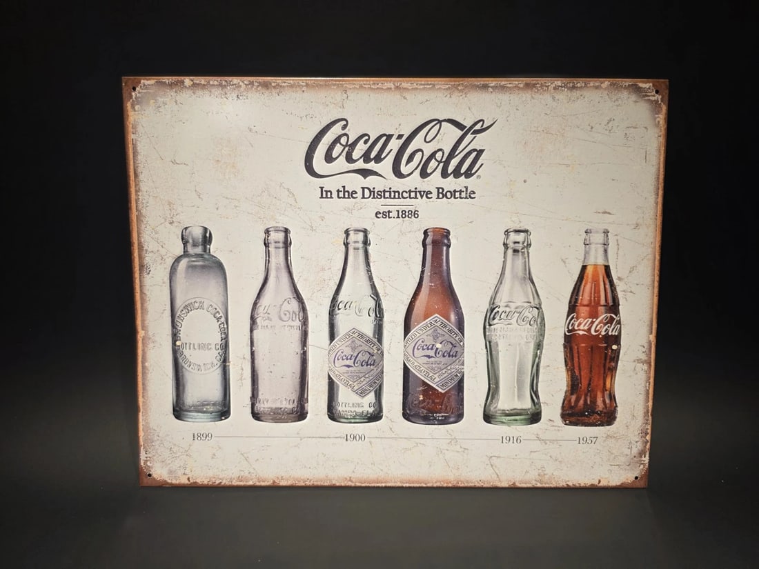 Vintage Style Coca Cola Bottles Sign - 7