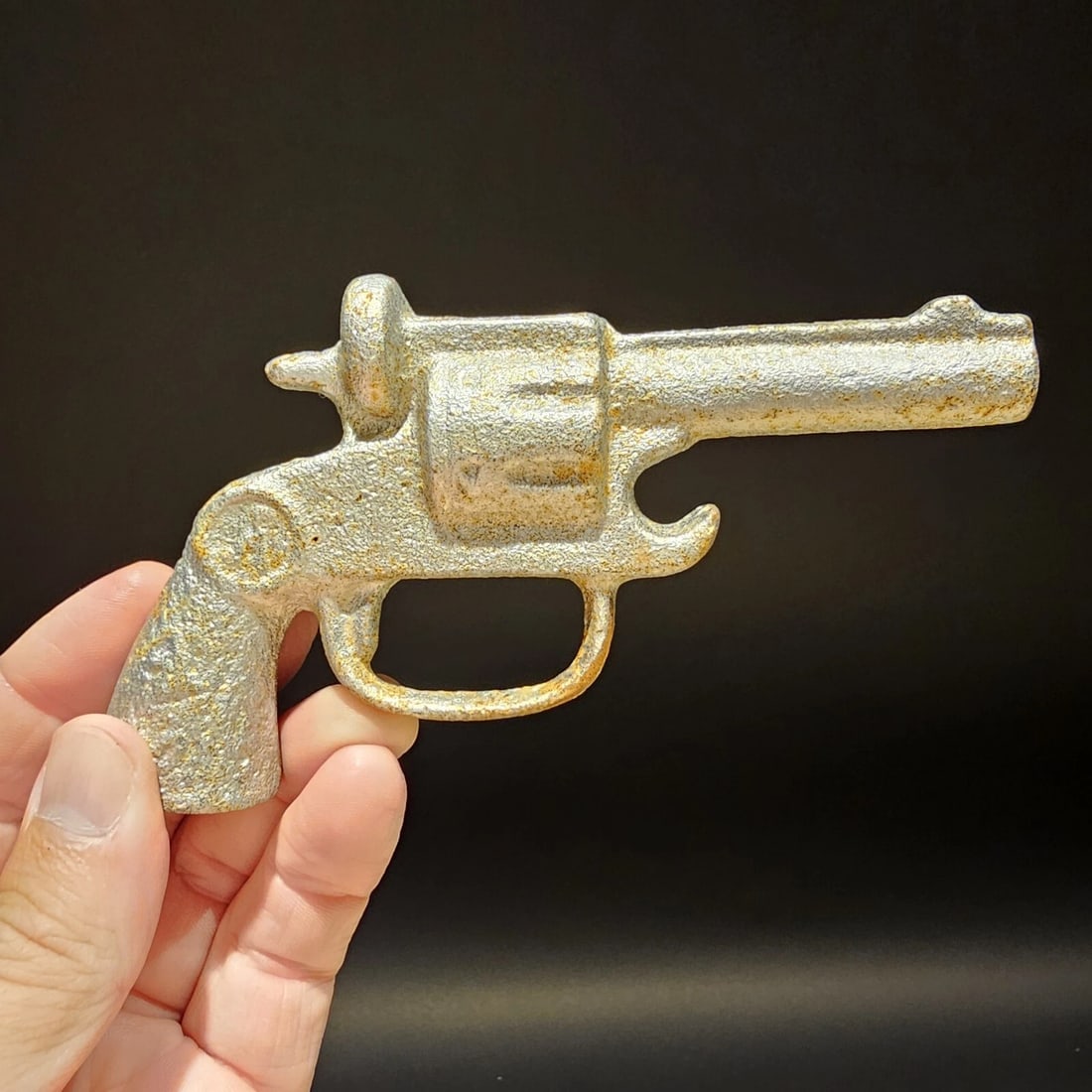 Cast iron folk art Pistol Bottle Opener - 3
