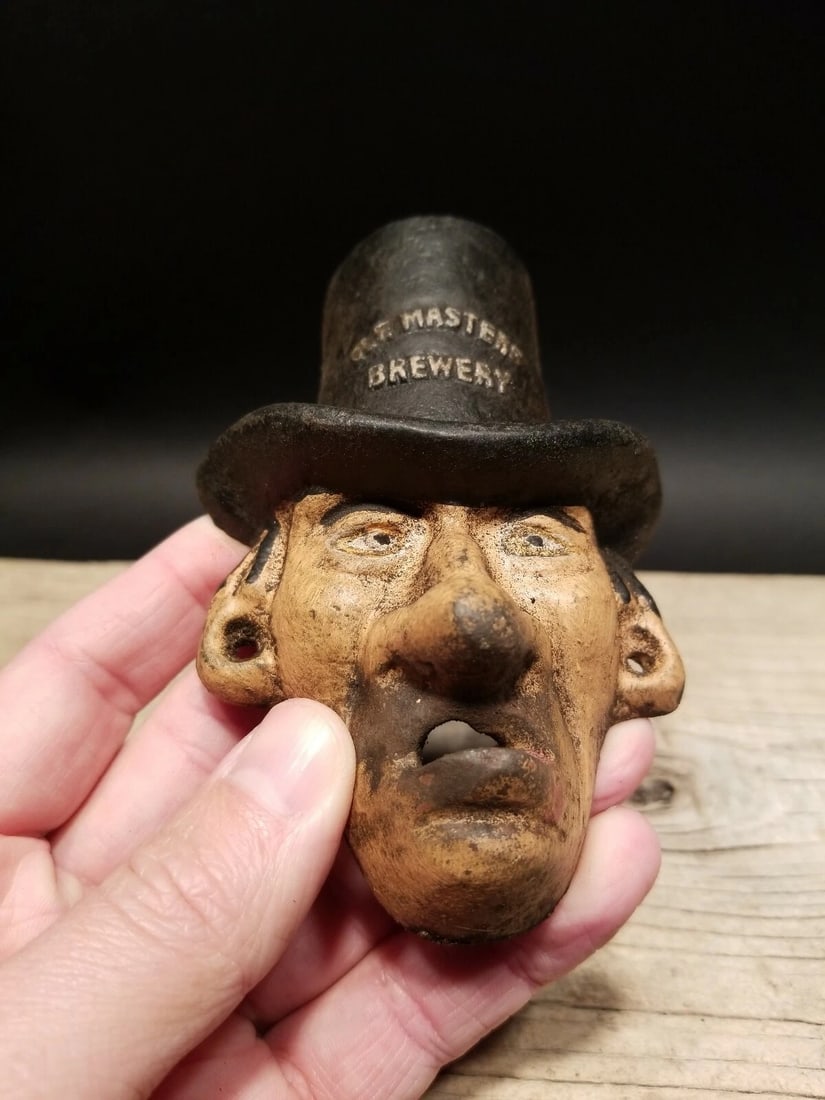 Cast iron Ole Masters Brewery Beer Bottle Opener - 3