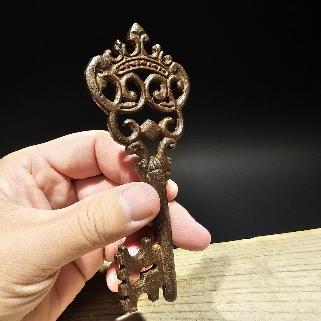 5" Cast iron Large Skeleton Church Key - 7