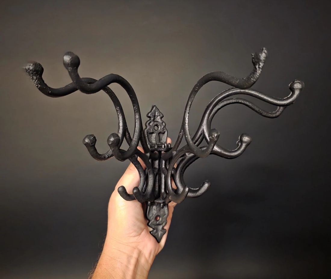 Wall Hook Swivel Folding Coat Hanger Hardware Black Finish - 2