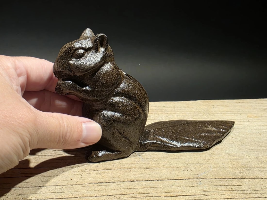 Cast iron Squirrel Door Stop Wedge - 2