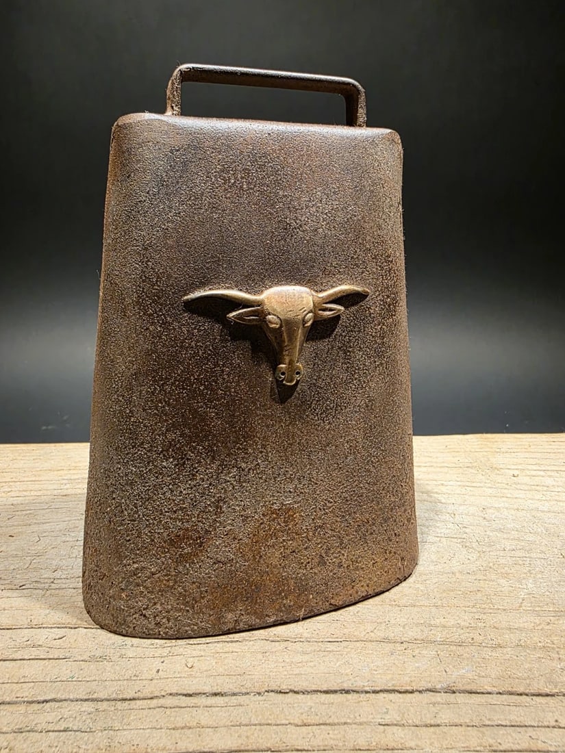 6 3/4" Hand Wrought iron Cow Bell - 7
