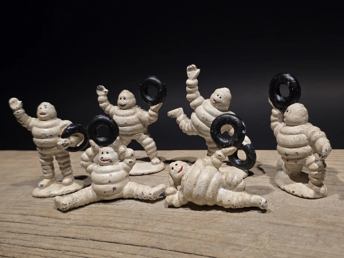 Cast iron Set of 6 Michelin Men Classic Advertising - 2