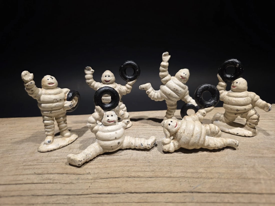 Cast iron Set of 6 Michelin Men Classic Advertising - 7